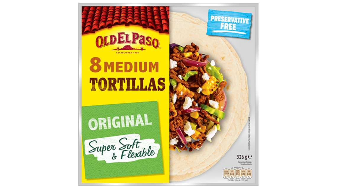 Eight Medium Tortillas Original